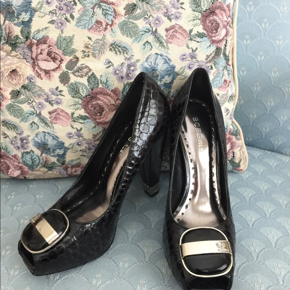 BCBGirls Black Platform Heels (7.5)